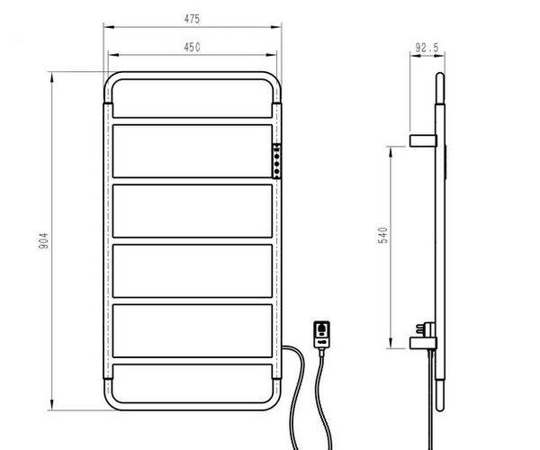 полотенцесушитель WONZON & WOGHAND WISMAR,475х904